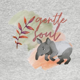 Gentle Soul Watercolour Tapir T-Shirt